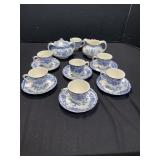 English Ironstone Crown Ducal A.R.G Tea Set