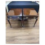2 Walnut Drexel Side Tables