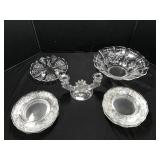 Etched Madallion Patterned Glass Set