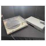 Techniques Turntable & Sanyo DVD/VHS Player