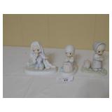 3 Porcelain Precious Moments Figurines