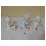 3 Porcelain Precious Moments Figurines