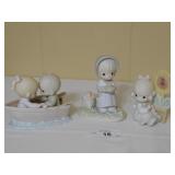 3 Porcelain Precious Moments Figurines