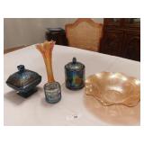 5 Pieces Carnival Glass