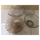 4 Crystal Bowls