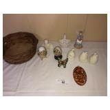Trinkets Lot with Basket