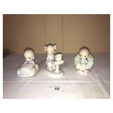 3 Porcelain Precious Moments Figurines