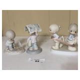 3 Porcelain Precious Moments Figurines