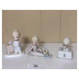 3 Porcelain Precious Moments Figurines