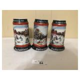3 Glass Beer Stein