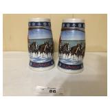 2 Glass Beer Stein