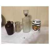 Assorted Lot of Beer Steins and Decanters