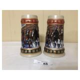 2 Glass Beer Stein