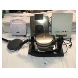 3 Waffle Makers, 1 Omelet Pan, 1 Sandwich Maker