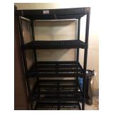 Black Plastic 5 Tier Shelf