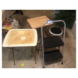 Stool and Table Lot
