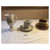 2 Tea Cups and Goblet