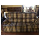 Lay-Z-Boy Plaid Sleeper Sofa