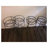 4 Metal Flower Pot Holders
