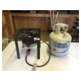 Propane Tank with Fryer Stand