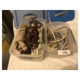 Extention Cord Lot with 2 Totes
