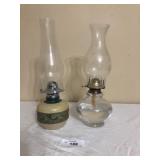 2 Vintage Oil Lamps