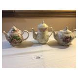 Lot of 3 Tea Pots