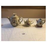 Lot of 3 Tea Pots