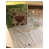 Glass Punch Bowl Set