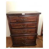 Vintage Lea  5 Drawer Wood Dresser