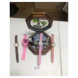 Large Watch Lot With Jewelery Box