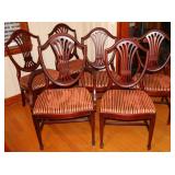 6pc Vntg Shield Back Chairs