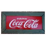 Framed Coca-Cola Metal Sign