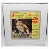 Vntg Framed 1950 Samson & Delilah