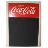 1985 Coca-Cola Chalkboard Metal Sign