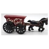 Coca-Cola Cast Iron Horse Drawn Carriage