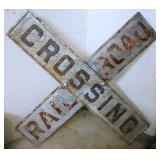 Heavy Cast Iron Railroad Crossing Sign