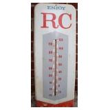 Vntg RC Cola Metal Thermometer