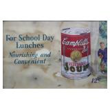 Framed Campbells Soup Advertising