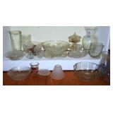 Collection of Glass- Bowls, Vases++