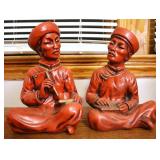 2pc 1958 Statuary Corp Asian Figures