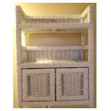 White Wicker Hanging Shelf