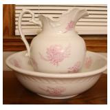 Floral Pitcher & Basin