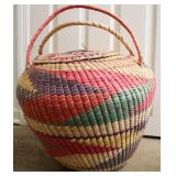 Large Hand Woven Mexican Palm Basket