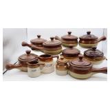 11pc Stoneware Onion Soup Bowls, Measuring++