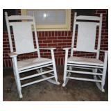 2pc White Painted Rocking