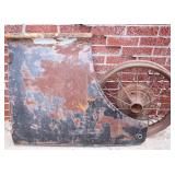 Vntg Truck Door & Wheel