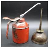 2pc Antique Oil Cans