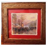 Framed Thomas Kinkade Boulevard Lights, Paris Prin