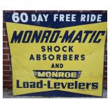 Vtg Single Sided Monroe Shock Sign
